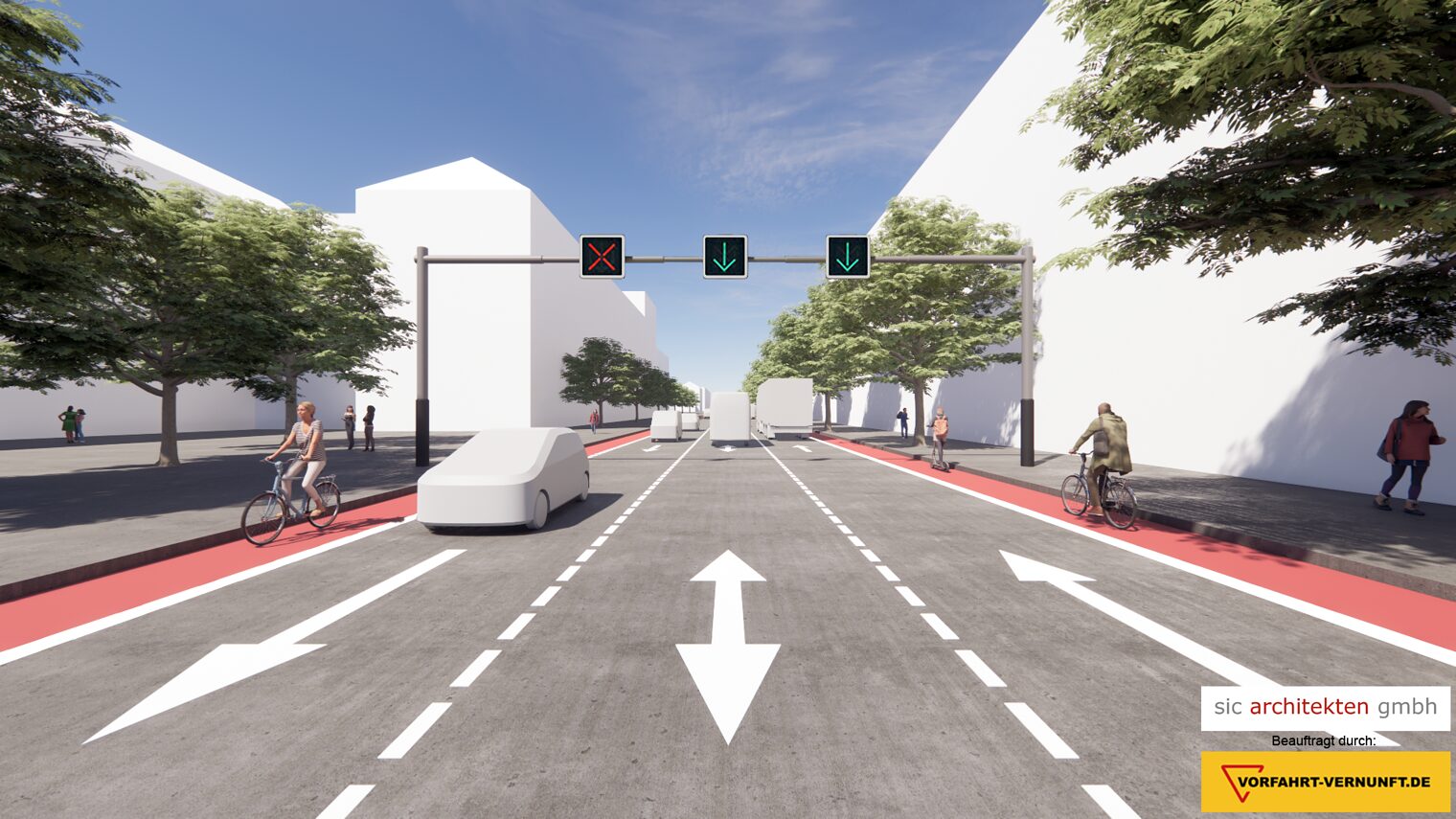 Vorfahrt Vernunft: Adenauerallee, Bonn, Variante_A