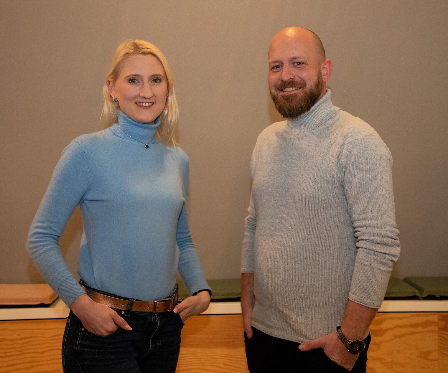Sprecherteam der Jungen Handwerksunternehmer:innen Carina Straub und Thomas Schneider
