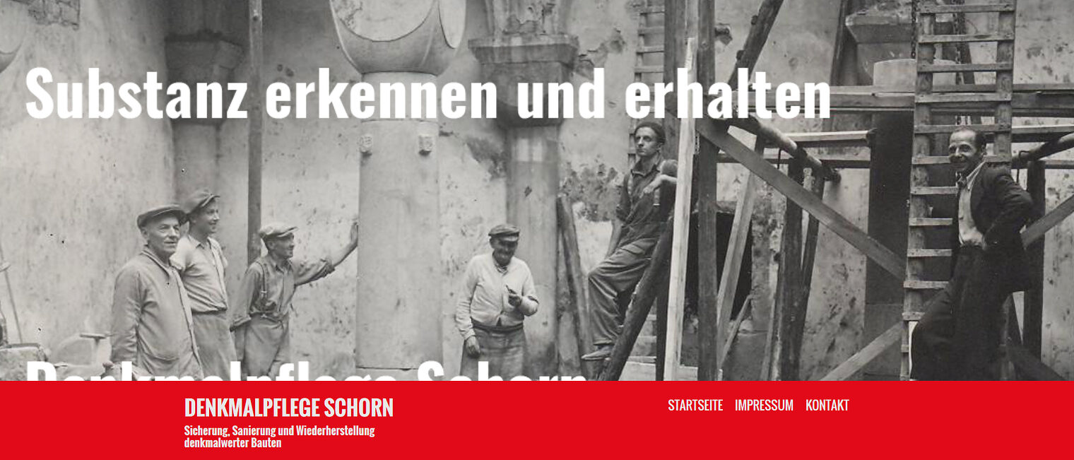 Homepage des Monats April 2016: denkmalpflege-schorn.de