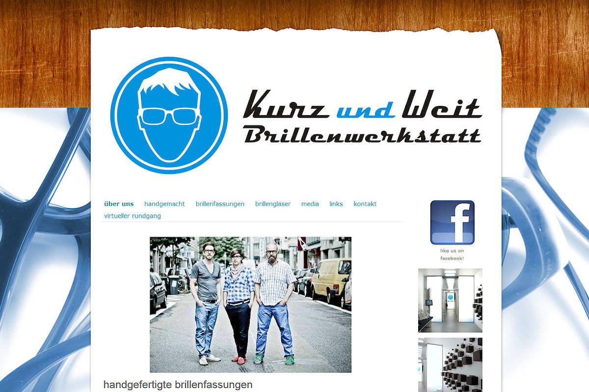 Bildschirmfoto des Internetauftritts