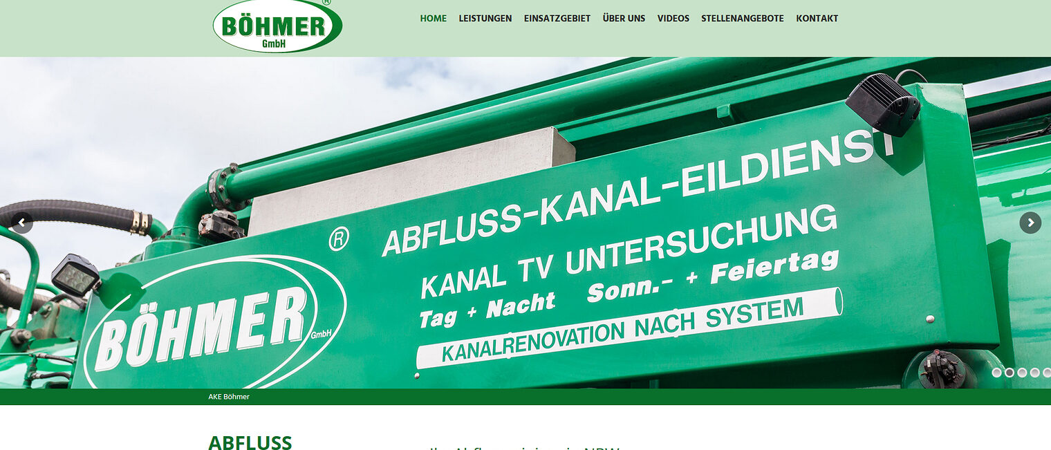 Homepage des Monats April 2017: Böhmer GmbH