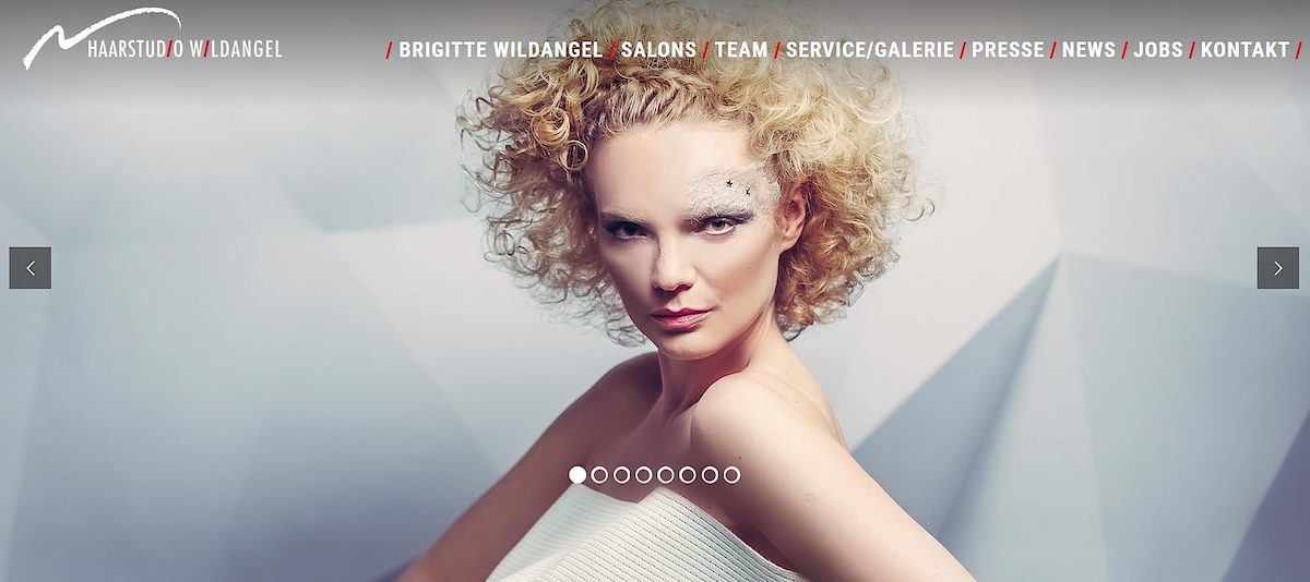 Homepage des Monats September 2017: Haarstudio Wildangel