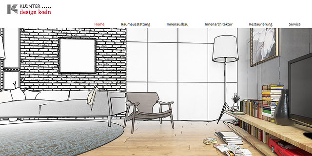 Homepage des Monats November: kluenter-design-koeln.de