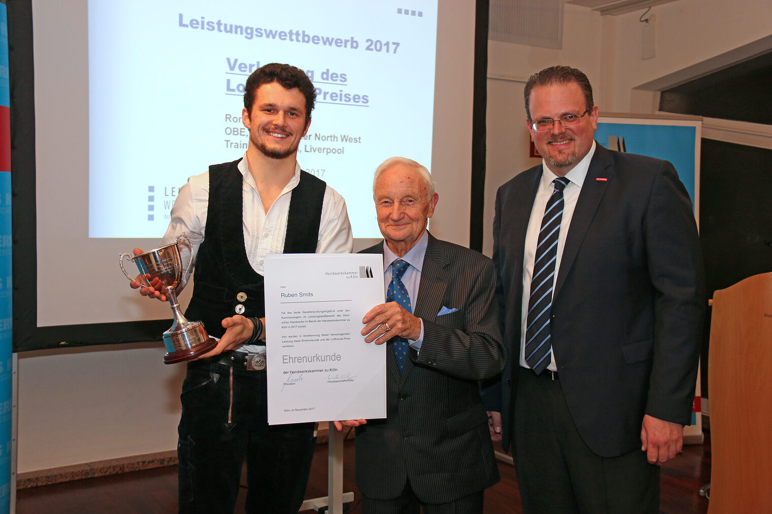 Ehrung der besten Nachwuchshandwerker der Handwerkskammer zu Köln im Leistungswettbewerb 2017