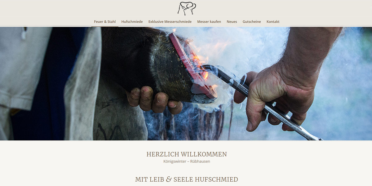 Homepage des Monats Dezember 2017: siebengebirgsschmiede.de