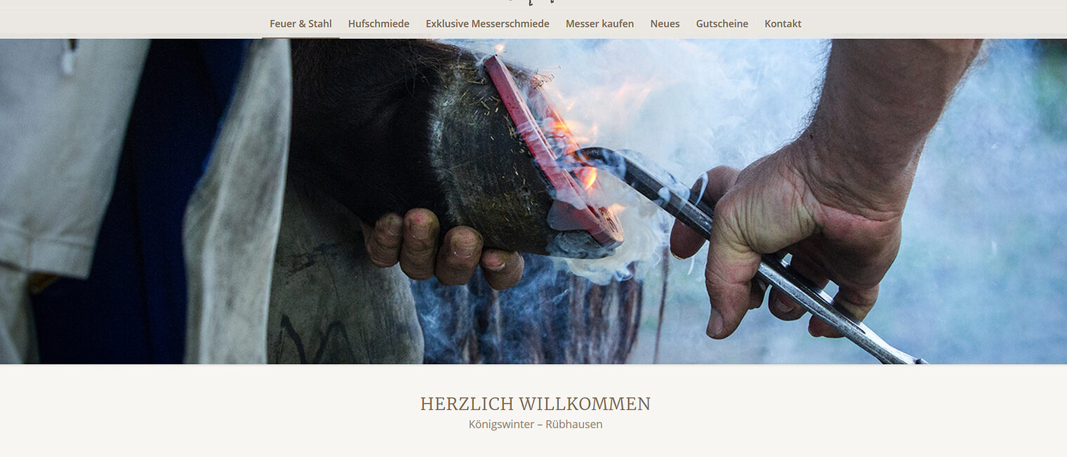 Homepage des Monats Dezember 2017: siebengebirgsschmiede.de