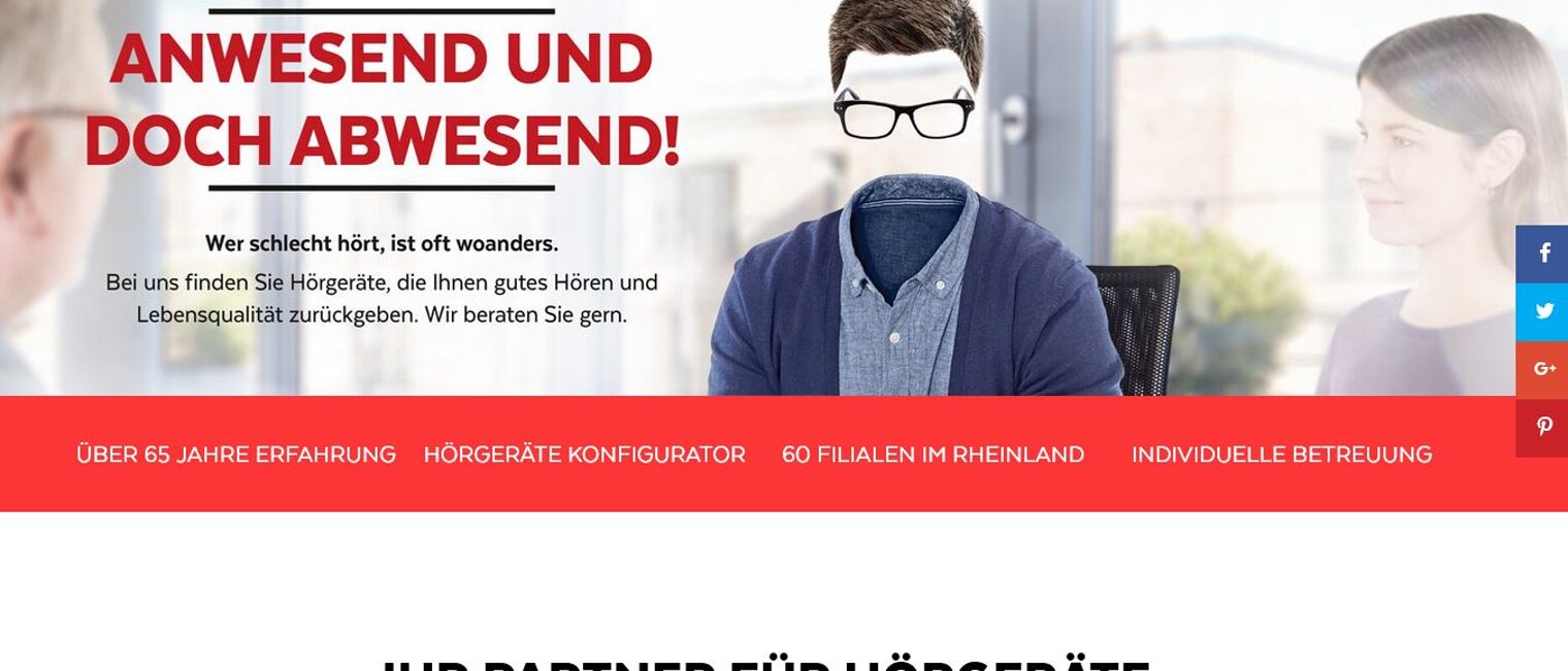 Homepage des Monats Januar 2018: Köttgen Hörakustik 