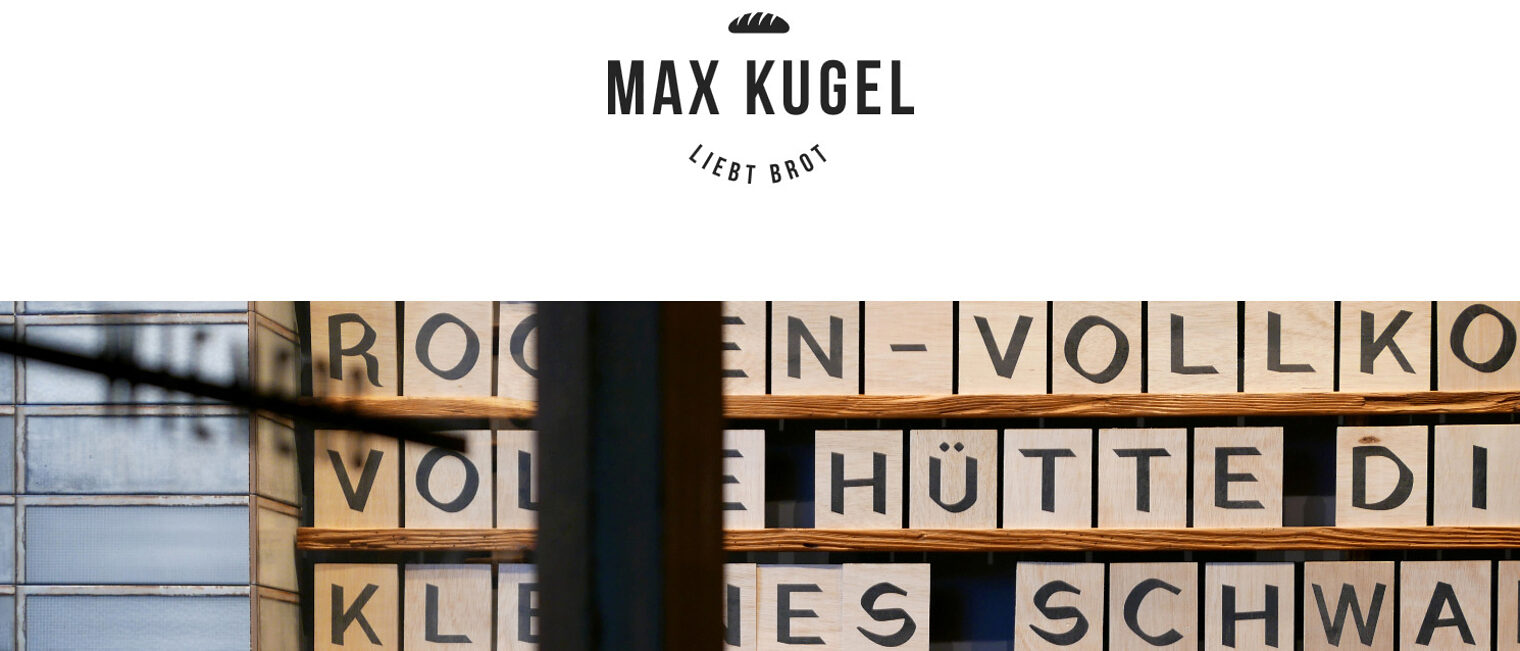 Bildschirmfoto: Homepage der Bäckerei Max Kugel