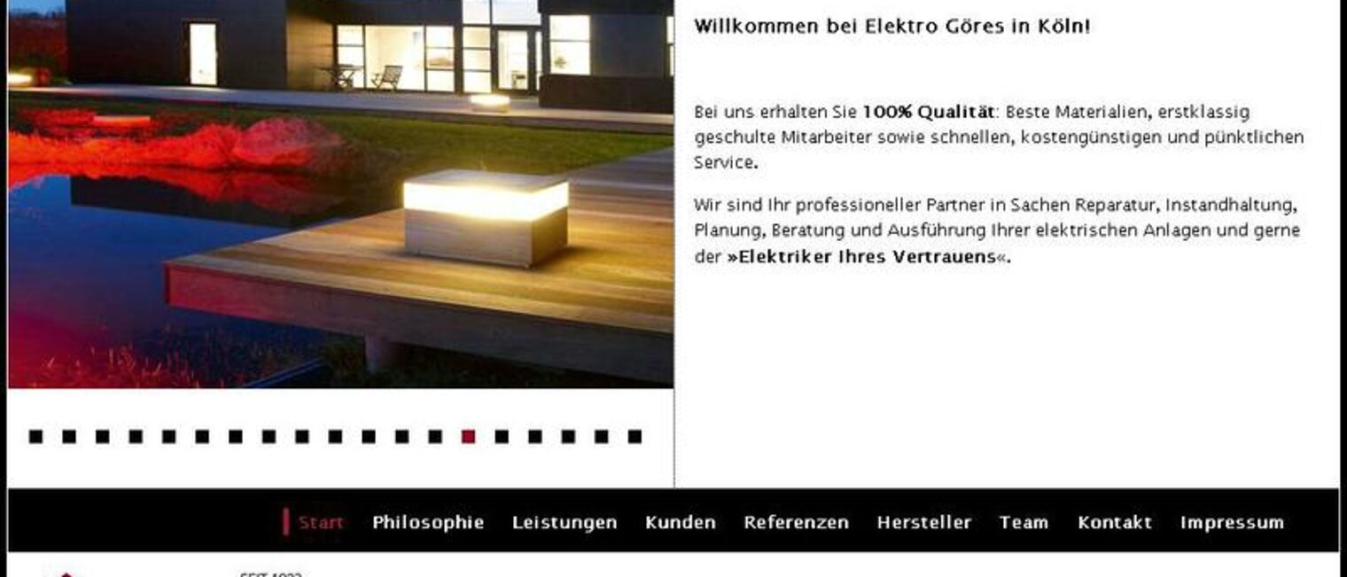 Homepage des Monats April 2013 elektro-goeres.de