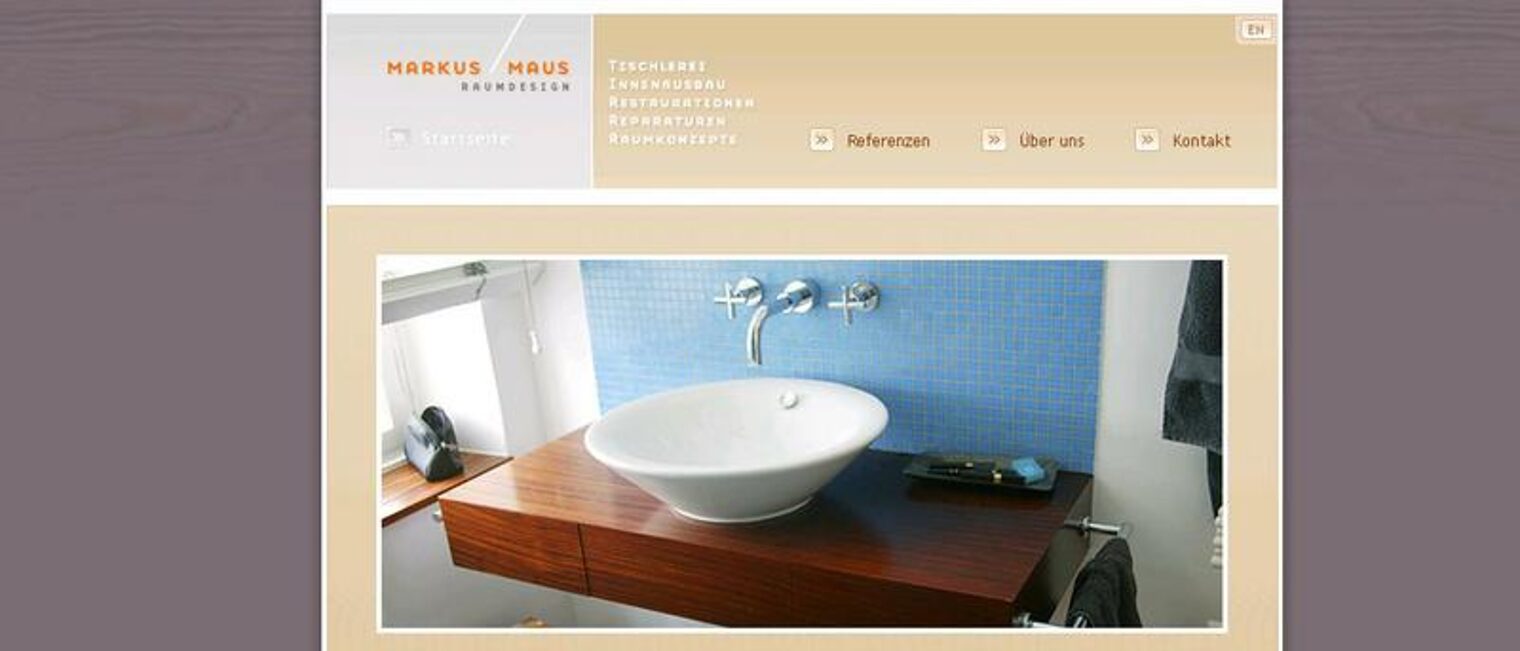 Homepage des Monats November 2012 maus-raumdesign.de