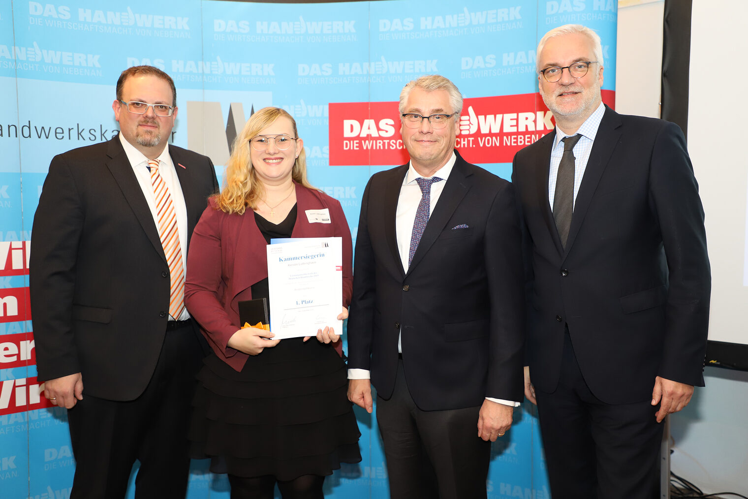 Ehrung der Kammersieger im Leistungswettbewerb des Handwerks 2019.