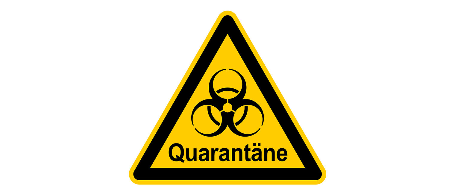 Quarantäne, Warnschild, biohazard, Warnung, Infektionsgefahr