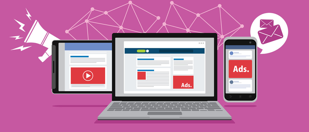 online advertising in laptop and mobile gadget, advertisement, advertising, background, bound, branding, business, commerce, commercial, communication, concept, connection, content, creative, customers, design, email, engine, finance, global, growth, idea, inbound, internet, management, marketing, media, on-line, optimization, search, social, strategy, success, target, team, text, visitors, web, white