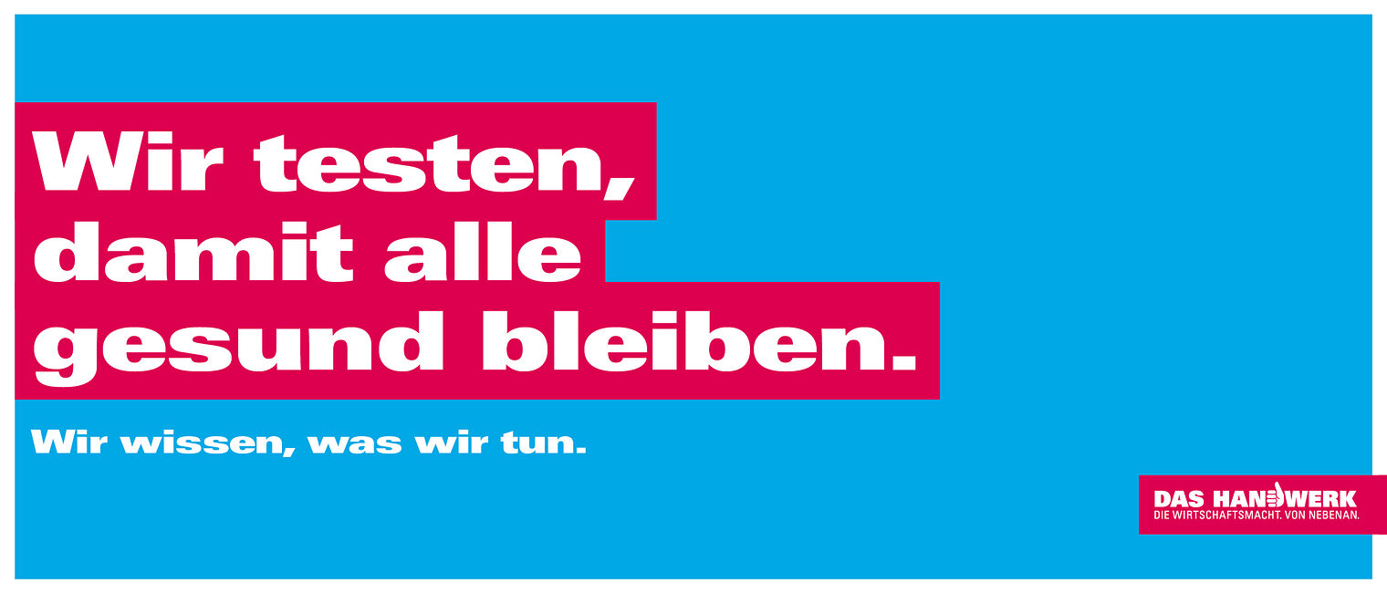 Wir testen, damit alle gesund bleiben. Wir testen, damit alle gesund bleiben.