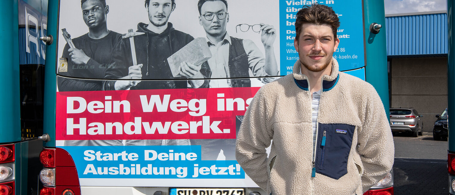 Lucas Winkelhagen, Auszubildender zum Maurer und Betonbauer