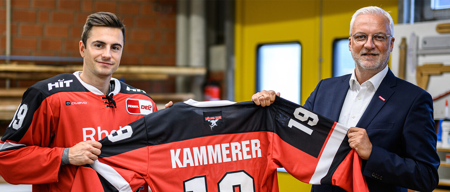 Die Handwerkskammer zu Köln übernimmt eine offizielle Spielerpatenschaft für Eishockeystürmer Maximilian Kammerer von den Kölner Haien