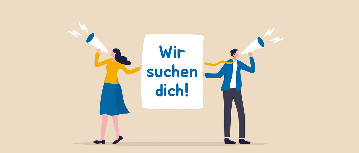HR recruiting announcement we are hiring advertisement, human resources or employer looking for candidate for job vacancy concept, business people HR with megaphone holding we are hiring sign