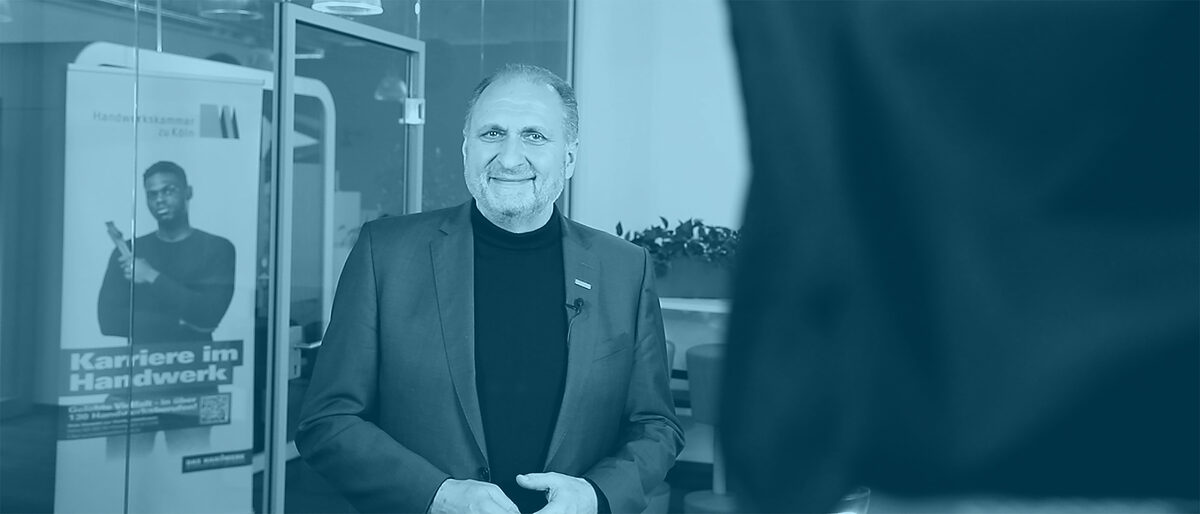 Videopodcast: "Wollseifer / Handwerk. Meinung. Machen." Hans Peter Wollseifer, Präsident der Handwerkskammer zu Köln.