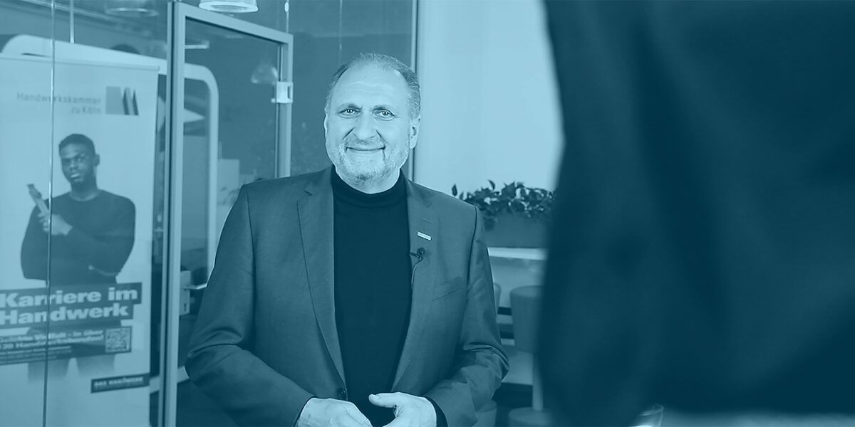 Videopodcast: "Wollseifer / Handwerk. Meinung. Machen." Hans Peter Wollseifer, Präsident der Handwerkskammer zu Köln.