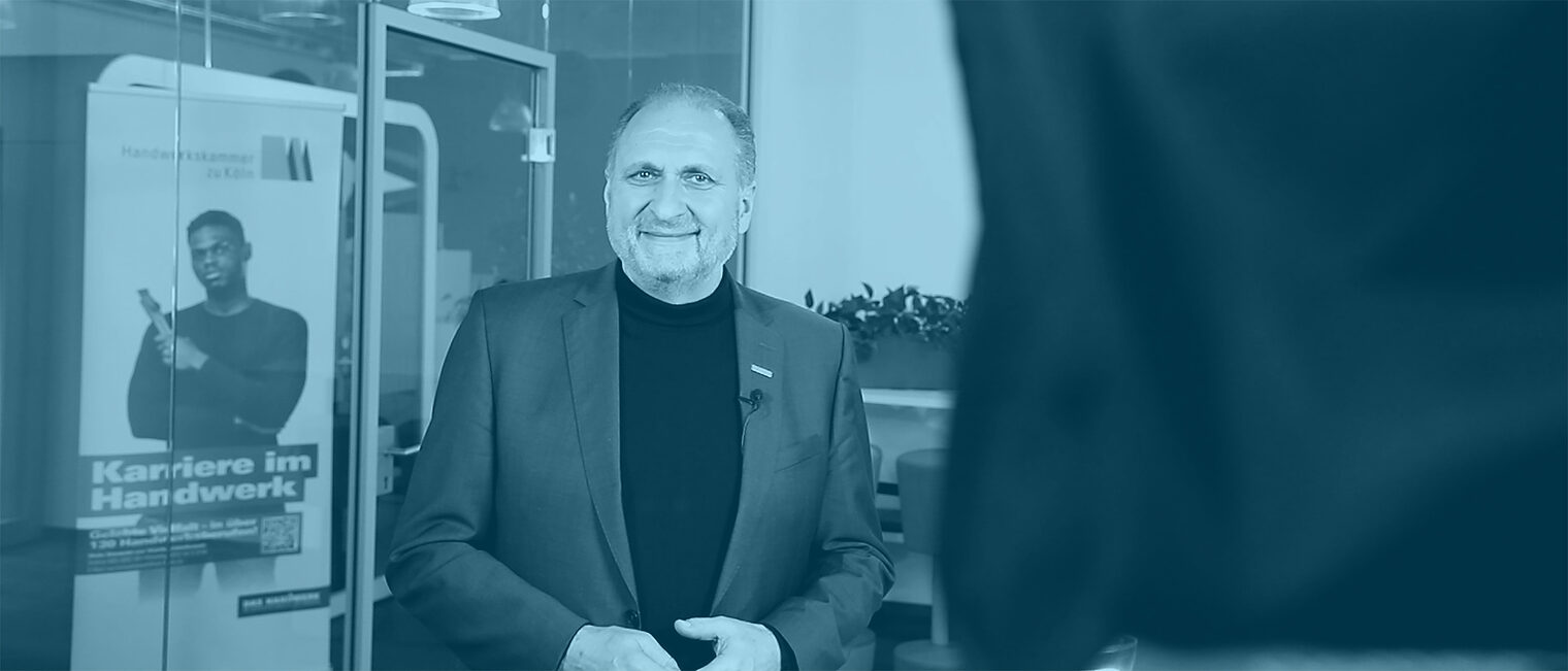 Videopodcast: "Wollseifer / Handwerk. Meinung. Machen." Hans Peter Wollseifer, Präsident der Handwerkskammer zu Köln.